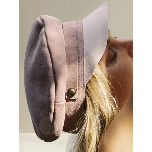 Lack Of Color Lola Pink Suede Slouch Cap Hat Size Small - Picture 4 of 11